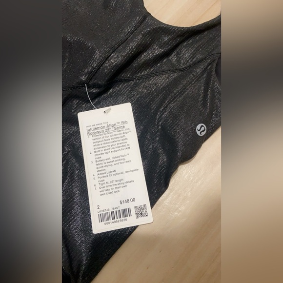 Lululemon Align Rib Bodysuit 25” Shine | Size 2 - Picture 7 of 8